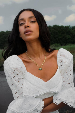 Emerald Gaze Evil Eye Necklace