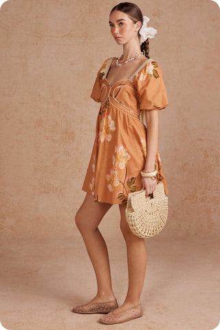 Golden Hibiscus Dress