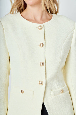 Belle Époque Tweed Buttoned Blazer