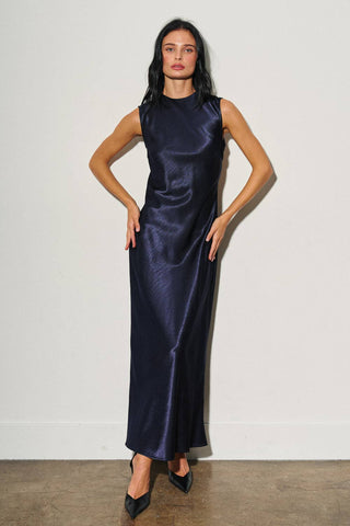 Sabine Satin Tie-Back Maxi Dress