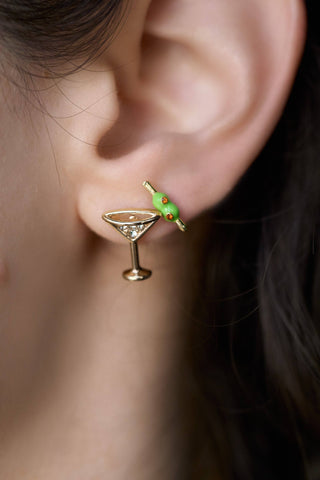 Martini Studs - 18K Gold Plated