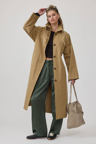 Classic Belted Long Trench Coat