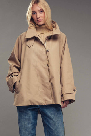 Modern A-Line Trench Jacket