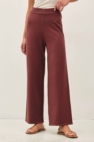 Mercer Wide Leg Ribbed Knit Lounge Pants