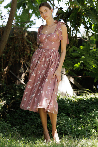 Primrose Vale Embroidered Midi Dress