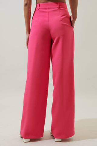 Chelsea Belted Wide Leg Trousers