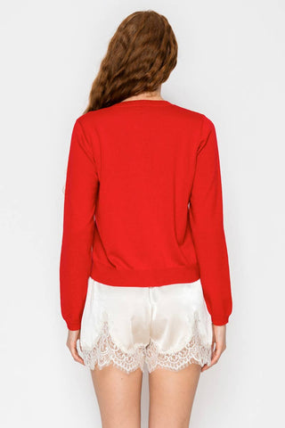 Satin Lace Trim Lounge Shorts