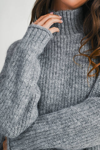 Remember Me Soft Brushed Mock Neck Sweater