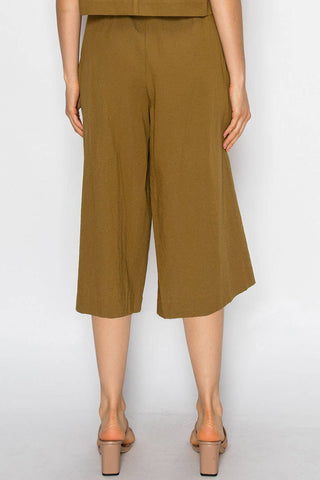 Gwen Pleated Wide Culotte Pants