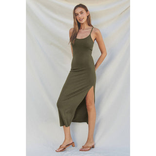 Ribbed Knit Bodycon Maxi Dress