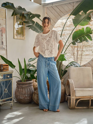 Cosette Floral Lace T-shirt