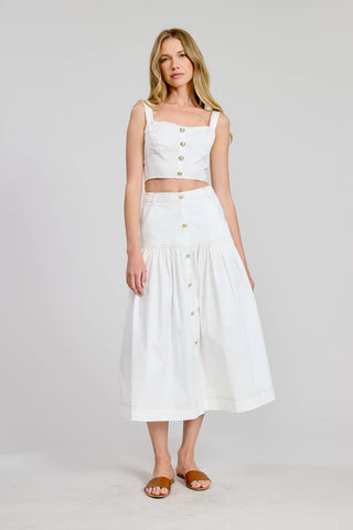 Côte Blanche Midi Skirt