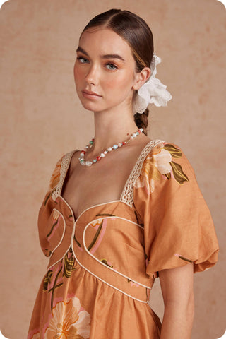 Golden Hibiscus Dress