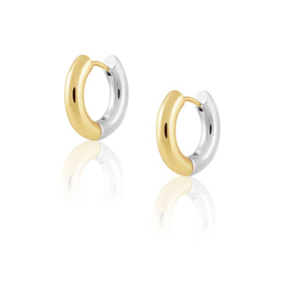 Gala Two-Tone Hoop Earrings