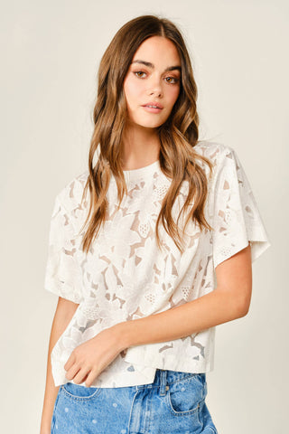 Cosette Floral Lace T-shirt