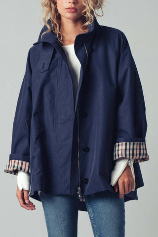 Modern A-Line Trench Jacket