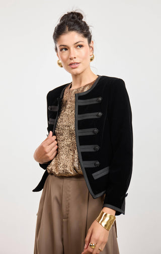 Headliner Velvet Military Jacket