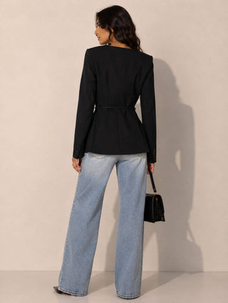 Autumn Muse Tie-Waist Blazer