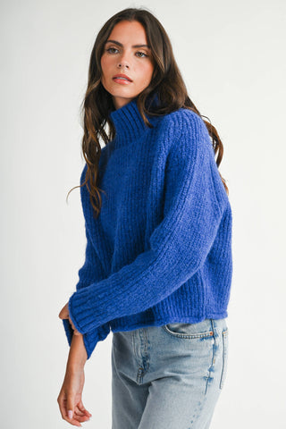 Remember Me Soft Brushed Mock Neck Sweater