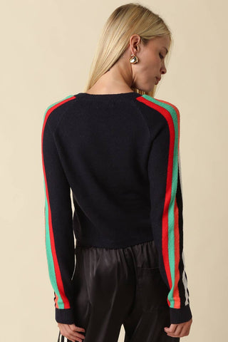 Rylee Contrast Stripe Knit Sweater