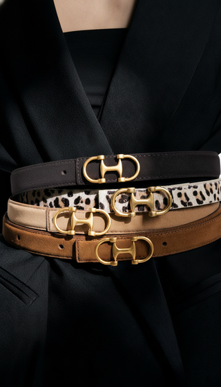 Horsebit Buckle Leather Belt – Into The Palms women's boutique