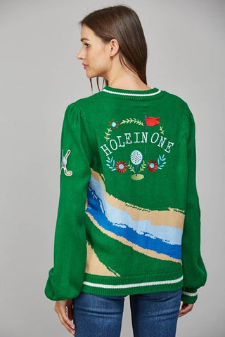 Hole in One Cardigan Sweater