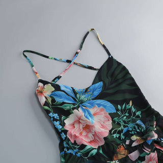 Fleurette Floral Tiered Chiffon Midi Dress