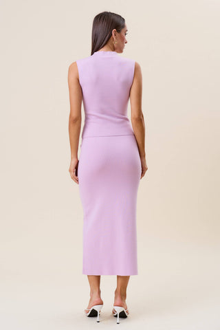 Pleated front top & skirt set