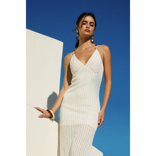 Elysian Whisper Lace and Wood Maxi Dress – styled look – Into The Palms boutique