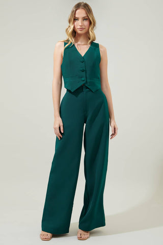 Chelsea Belted Wide Leg Trousers
