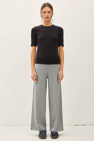 Mercer Wide Leg Ribbed Knit Lounge Pants