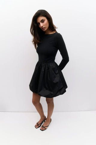 The Yasmin Dress | Long Sleeve Mini Bubble Dress