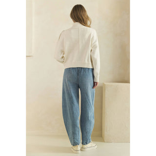 Cadette Knit Zip Cardigan Sweater