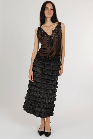 Noir Siren Satin Lace Cami