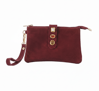 Gemstone Suede Wristlet Pouch – view 2 – Into The Palms