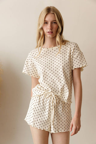 Dolce Notte Polka Dot Lounge Set