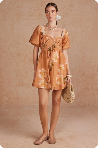 Golden Hibiscus Dress