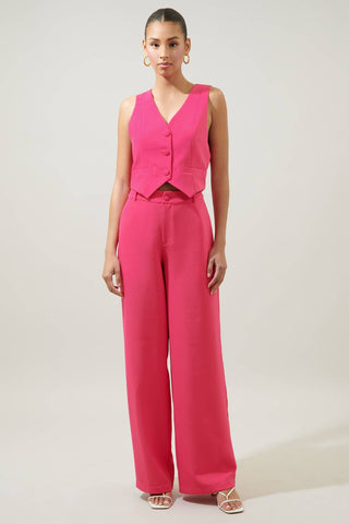 Chelsea Belted Wide Leg Trousers