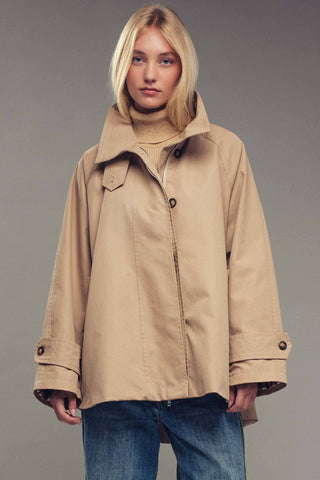 Modern A-Line Trench Jacket