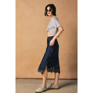 Chateau Satin Lace Skirt