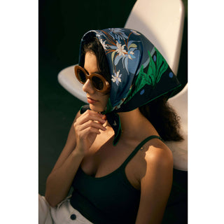 Double Sided Silk Scarf of Night Banquet