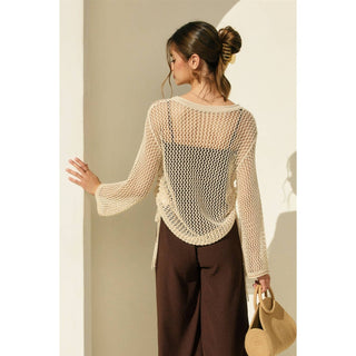 Ionian Air Ruched Side Knitted Top