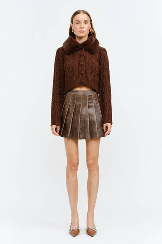 Angie Brown Cardigan Sweater