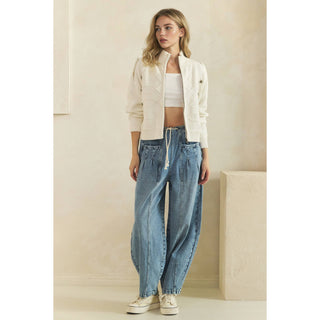 Cadette Knit Zip Cardigan Sweater