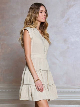 Cap Sleeve Tiered Mini Dress