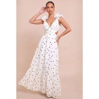Capucine Polka Dot Maxi Dress