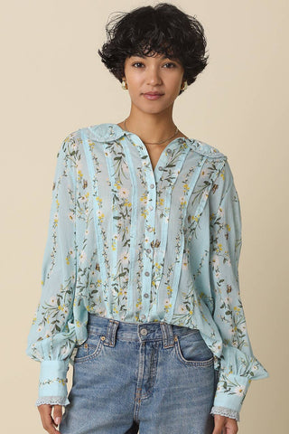 Macie Floral Pintuck Blouse