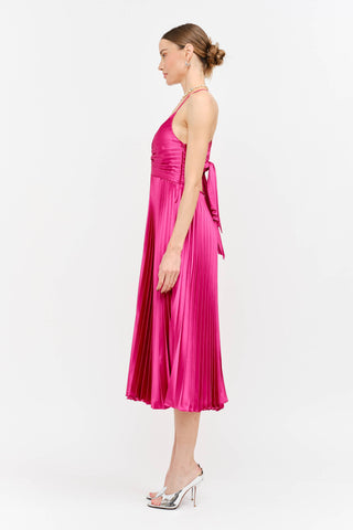 La Vie en Rose Pleated Midi Dress