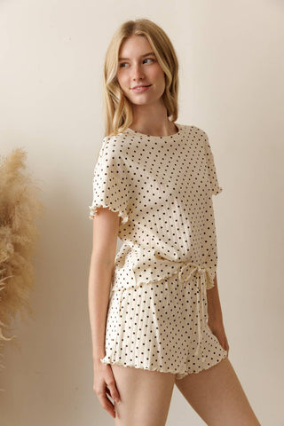 Dolce Notte Polka Dot Lounge Set