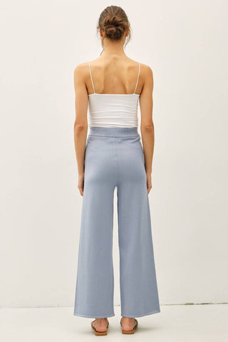 Mercer Wide Leg Ribbed Knit Lounge Pants